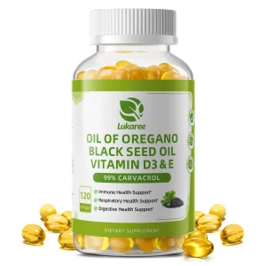 LUKAREE Oregano Oil Capsules with Black Seed Oil